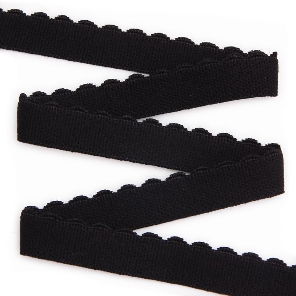 Резинка бельевая (отделочная) становая 12.0 мм / 50 метров, черный, (МЛ175.012/1)