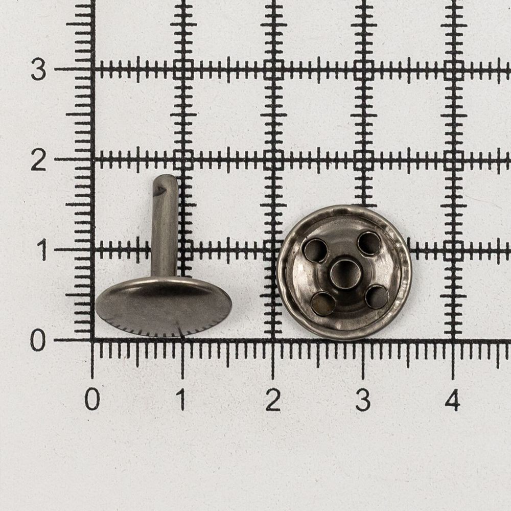 Хольнитены сумочные ⌀15 мм, h=16 мм, темное серебро, двухсторонний, BIG, 50 шт