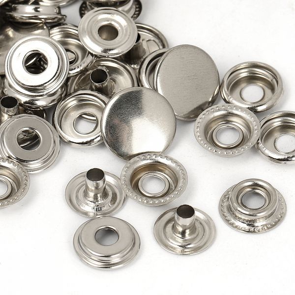 Кнопка Дельта (O-образная) ⌀15.0 мм, ≈720 шт, СТАЛЬ №61 цв.никель, TBY