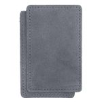 Заплатки пришивные из замши, прямоугольник 8х12,7см с перфорацией, 2 шт, 100% кожа, 26 серый, 59123