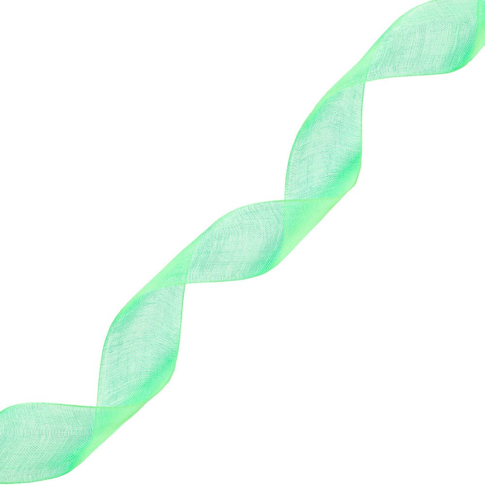 Лента капроновая (органза) 25.0 мм, 99 ярко-зеленый, 22.86 м