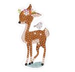 Алмазная (кристальная) мозаика Фрея, наклейки Оленята, 10х9 см