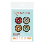 Набор для вышивания нитками МП Студия, на фетре Хэллоуинские пончики. Значки. Магниты 6х6см