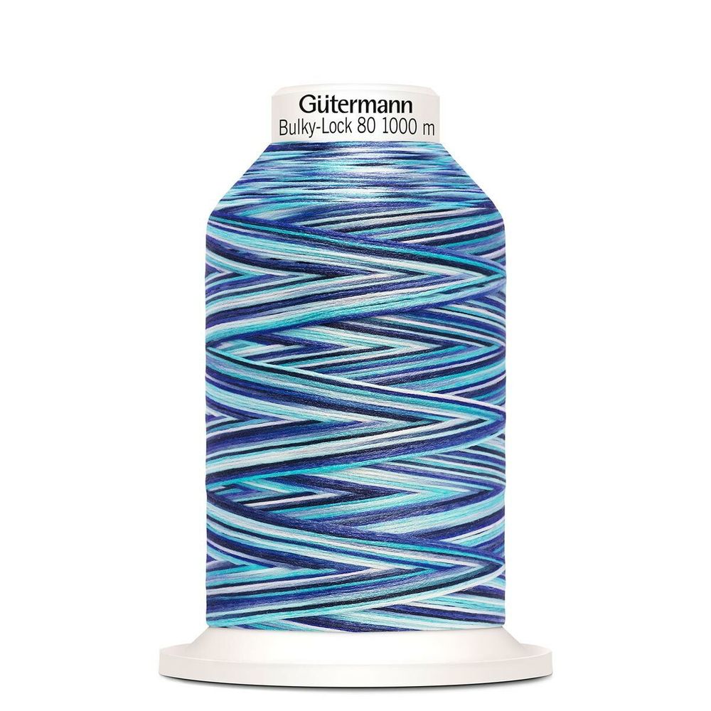 Нитка текстурированная Gutermann Bulky-Lock 80 multicolor, 1000 м, 9957, 1 катушка