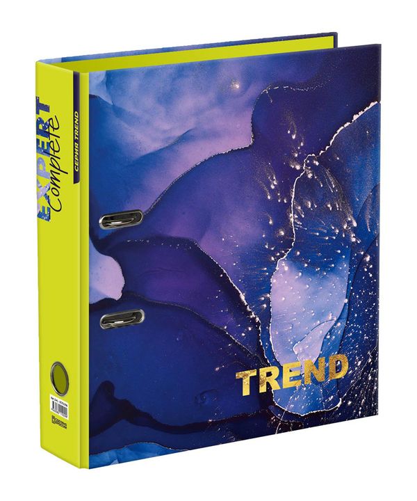 Регистратор ламинированный Marbling 75 мм, 10 шт, Trend A4 арочный механизм, синий EC751706, Expert Complete