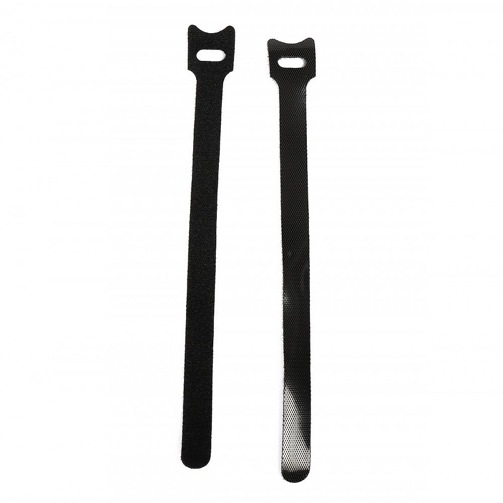 Лента контактная липучка (велкро) хомут 30 мм, 1,2 см, 100 шт, черный, кач."B" /TOS/