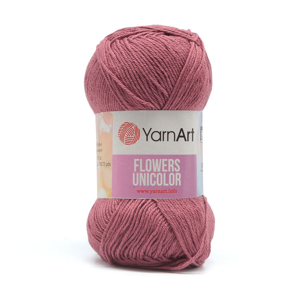 Пряжа YarnArt (ЯрнАрт) Flowers Unicolor / уп.5 мот. по 50 г, 200 м, 763 пудровый розовый