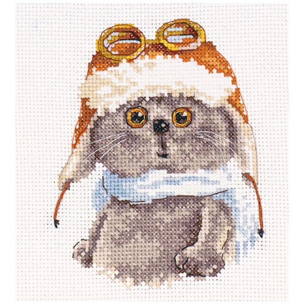 Набор для вышивания нитками Алиса, Басик летчик 10х12 см, 553212