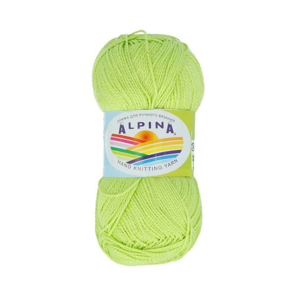 Пряжа Alpina Holly / уп.10 мот. по 50г, 200м, 145 салатовый