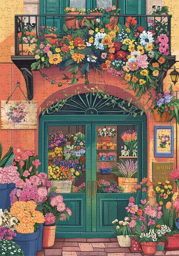 Пазл 1000 элементов, PZL-1000/96 Цветочный магазин, Фрея