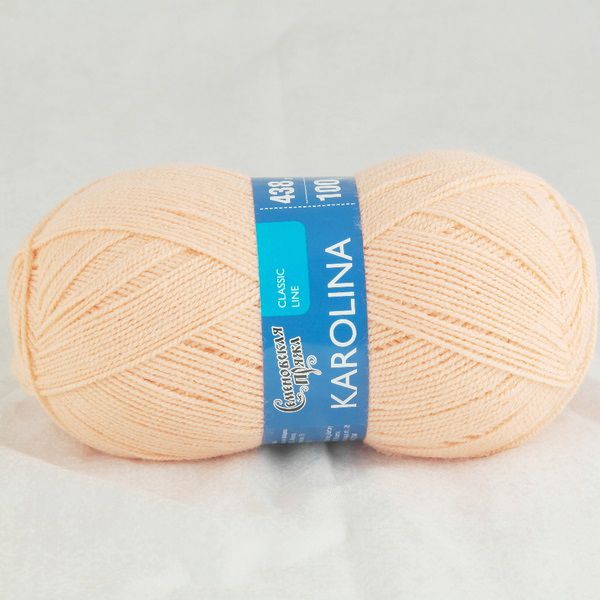 Пряжа Семеновская Karolina / уп.5 мот. по 100 г, 438 м, 10742 само