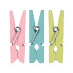 Прищепки декоративные 3.5 см, 60 шт, 05 Утро (розовый, салатовый, голубой), Mr.Painter DKN-05