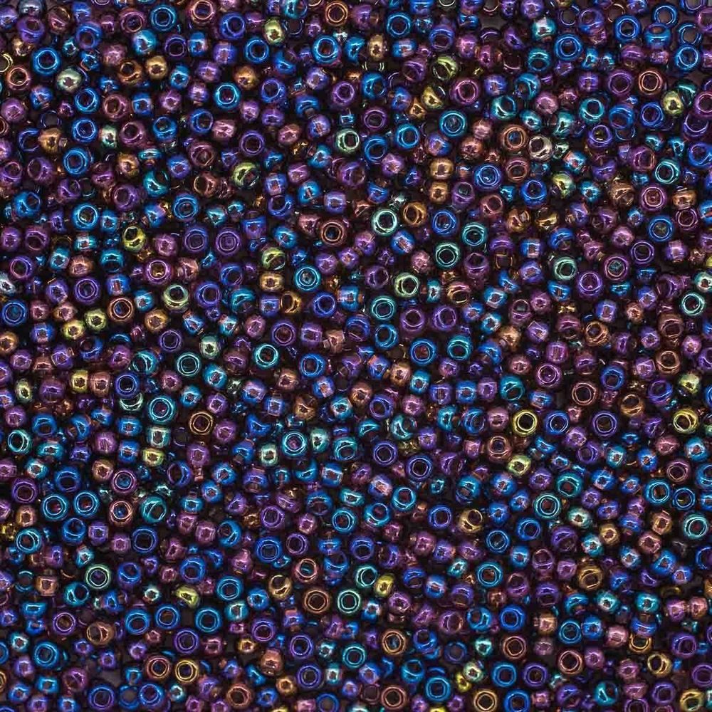 Бисер Preciosa прозрачный с радужным покрытием 10/0 (2.3 мм), 100 г (5х20 г), цв. 21060