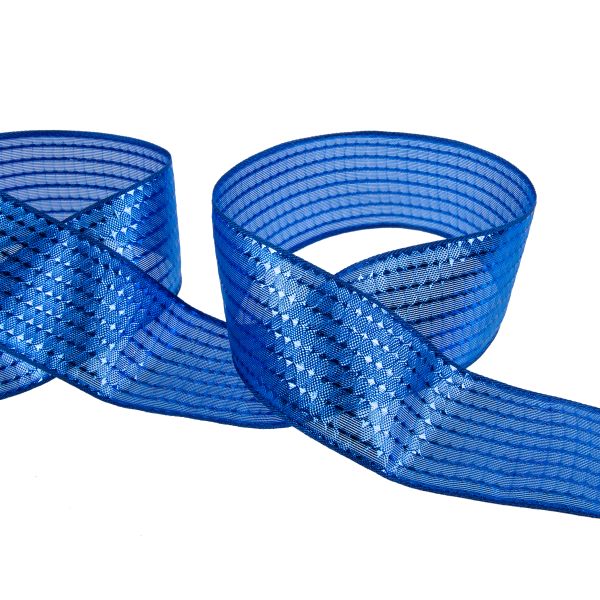 Лента металлизированная Стрела 40±2 мм / 25±0.5 метров, синий(василек) / blue, Blitz