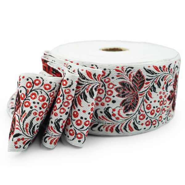 Лента (тесьма) жаккардовая 65.0 мм / 25±1 метров, рис. 9430 Смородинка, (10) С3799Г17