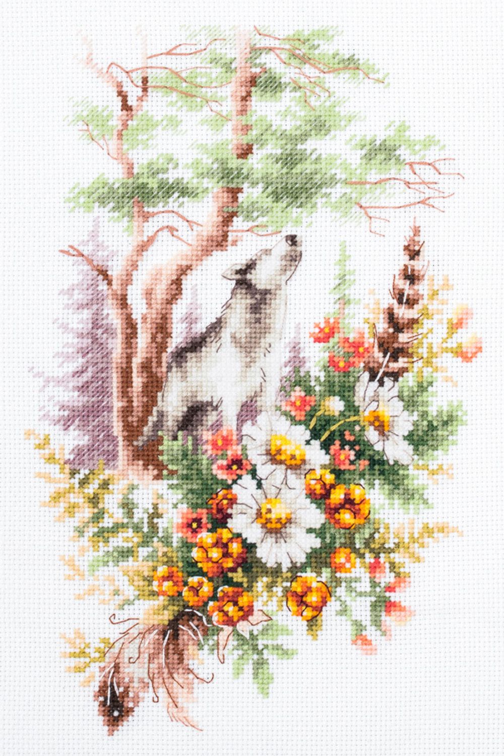 Набор для вышивания нитками Чудесная игла, Дух летнего леса, 17х27 см