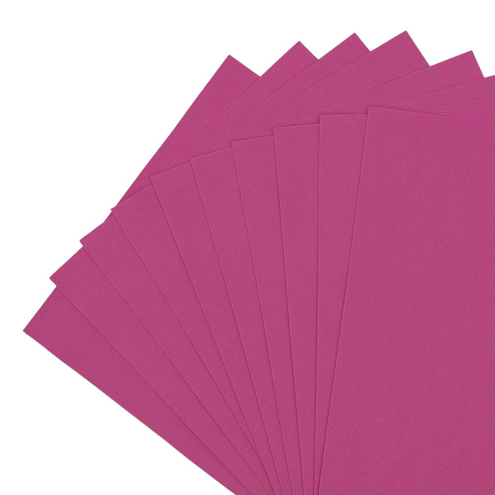 Фоамиран EVA-1010, 10 шт, 20х30 см, 1 мм., Astra&Craft (ZK-034/BK006 ярко-розовый)