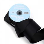 Лента репсовая (в рубчик) 50.0 мм, 030 (176) черный, уп. 27,4м