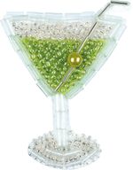 Набор для вышивания Klart 10-032, Брошь. Мартини, 4х7 см