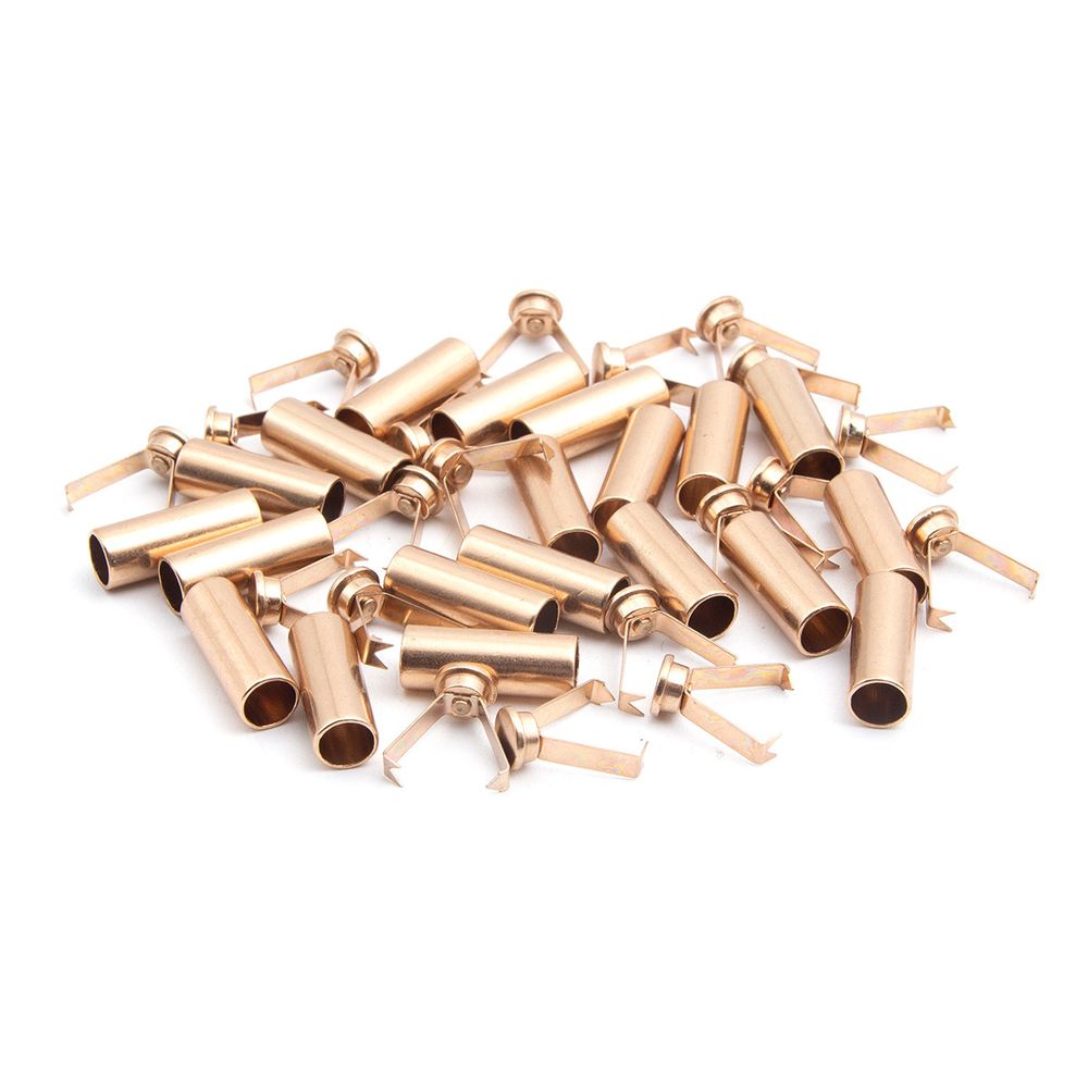 Наконечник для шнура металл 20,7х7 мм, металл, золото, 6660-0073, 20 шт