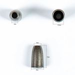 Наконечник для шнура металл колокол ⌀3,5/6,5 мм, 14х8 мм, мет. цв.т.серебро, 20 шт