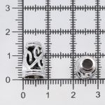 Наконечник для шнура металл колокол ⌀4/7 мм, 14,5х9 мм, никель, 100 шт