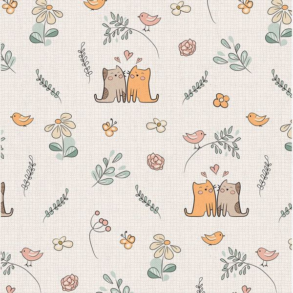 Ткань для пэчворка Peppy Мартовская песня, отрез 50х55 см, 146 г/м², МП-07 бежевый, Peppy