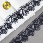 Кружево гипюр (плетёное) 33 мм / 13.71 метров, TBY.8G8100, цв.F330 темно-синий