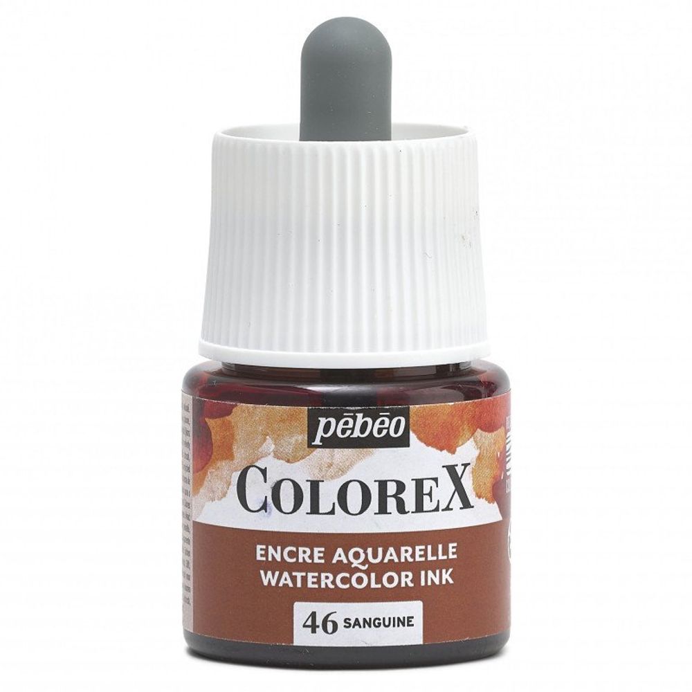 Краска акварель акварельные чернила Colorex 45 мл, сангина, Pebeo 417046