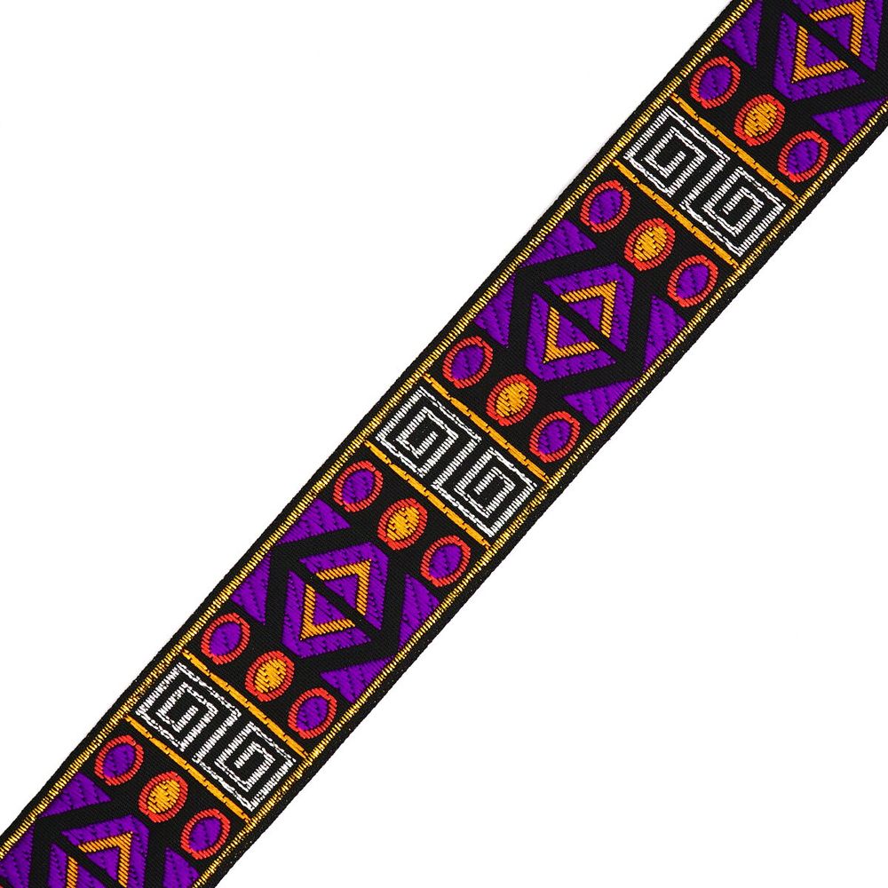 Лента (тесьма) жаккардовая 33.0 мм / 7 метров, фиолетовый, 11831