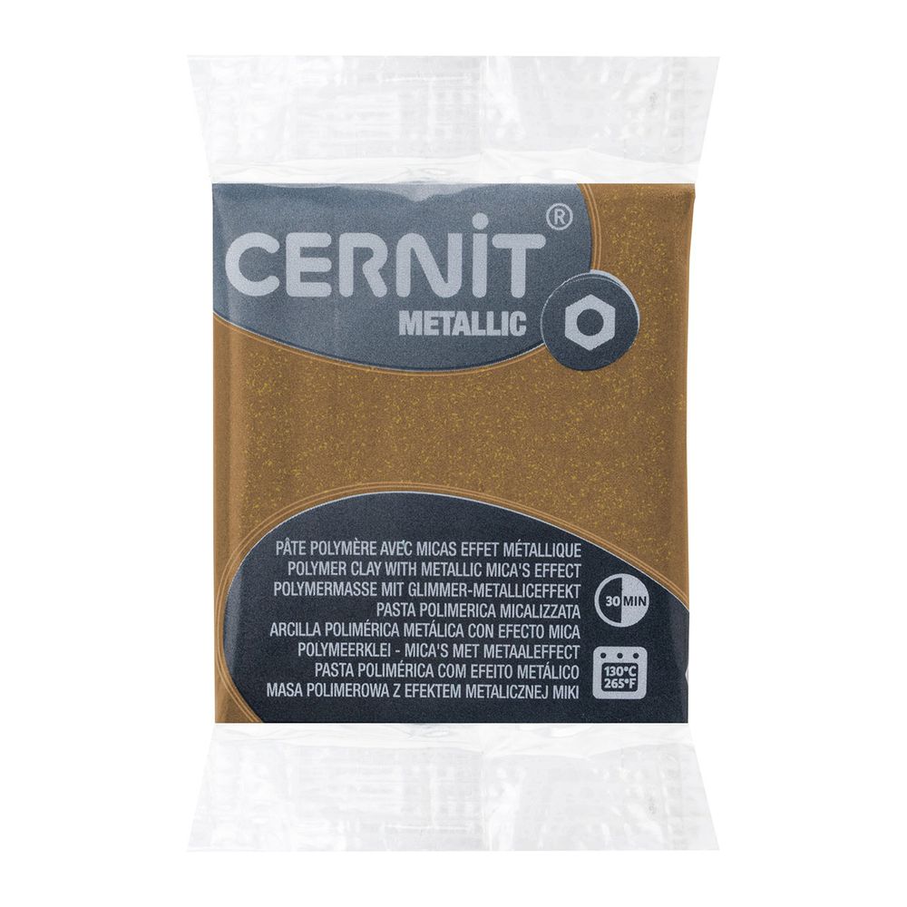 Полимерная глина запекаемая Cernit Metallic, 56 г, 059 античная бронза