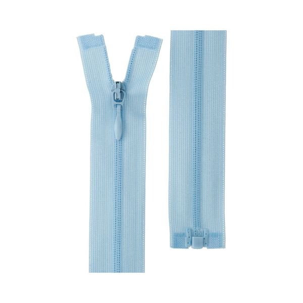 Молния спираль потайная плательная Т3 (3 мм) 1 зам., разъем., 35 см, 165 голубой, G103L Gamma, 10 шт