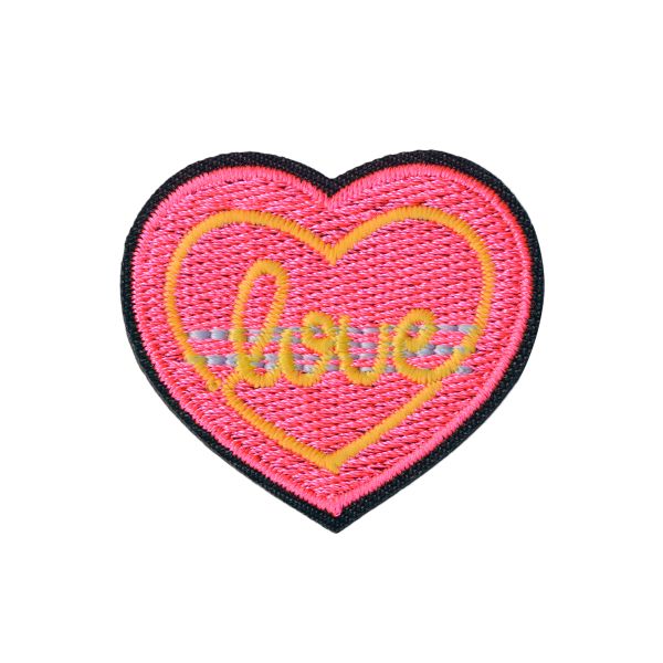 Термоаппликация №05, 1 шт, 02-512 Двойное сердце love 4.5х4.1 см, Gamma ETF