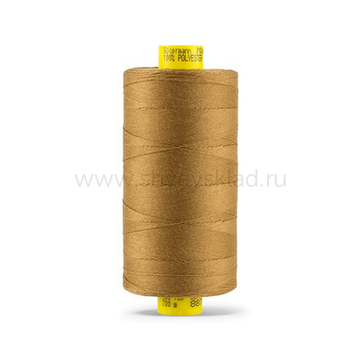 Нитка Gutermann Mara 70 (700 метров), 1 кат., для плотных тканей | 887 бежево-горчичный