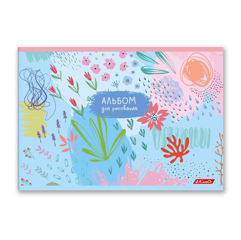 Альбом для рисования 100 г/м², A4 29х20.5 см, 32 л. на скобе, 5 шт, 000216 Цветочная фантазия, Светоч 32АЛСК4_0_3_9