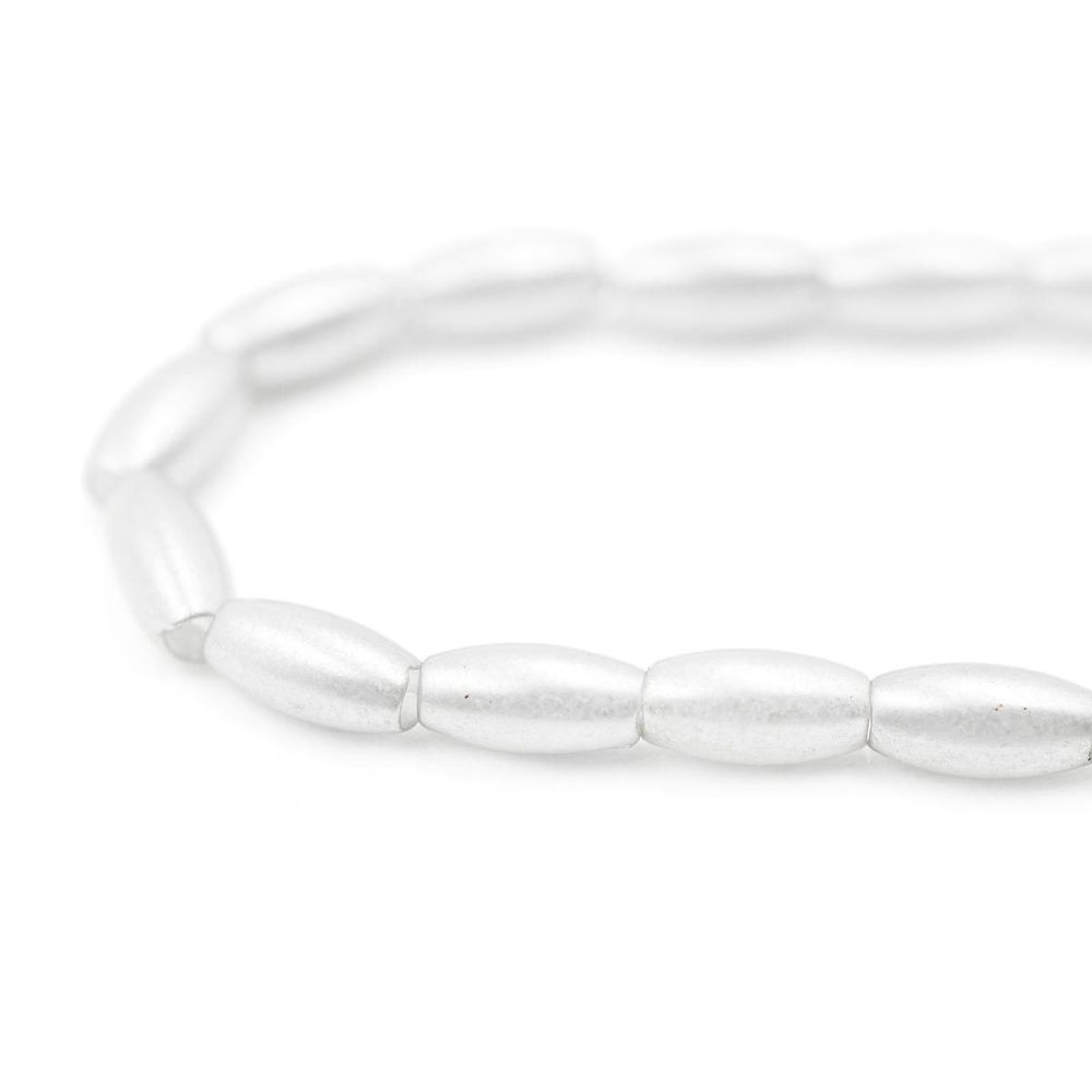 Бусины пластик (жемчуг) 3х6 мм, 15 г, Astra&Craft, белоснежный