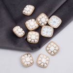 Пуговицы на ножке 36L=23 мм, металл, GD.White (золото-белый), 10 шт, MP07