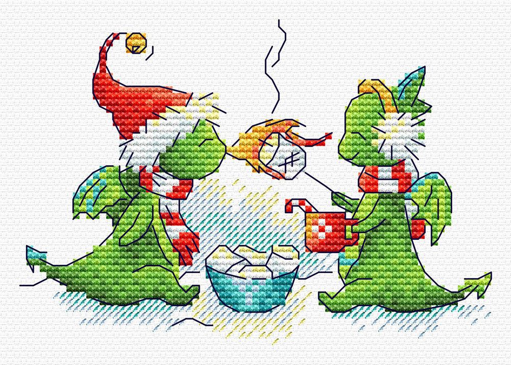 Набор для вышивания нитками МП Студия (Жар-птица), Заходи на огонёк, 9х13 см