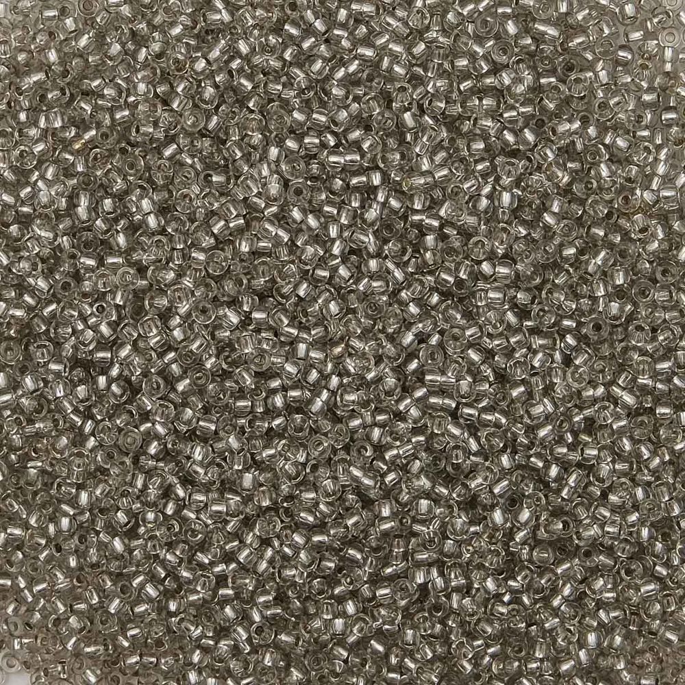 Бисер Preciosa прозрачный с серебр.центром 10/0 (2.3 мм), круг.отв., 50г, (78241)