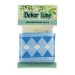 Лента атласная с рисунком Ромбы 45.0 мм / 3 метра, синий, Globus