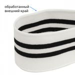 Подвяз (довяз) трикотажный 6.0х80 см, белый с черными полосами, уп. 5 шт