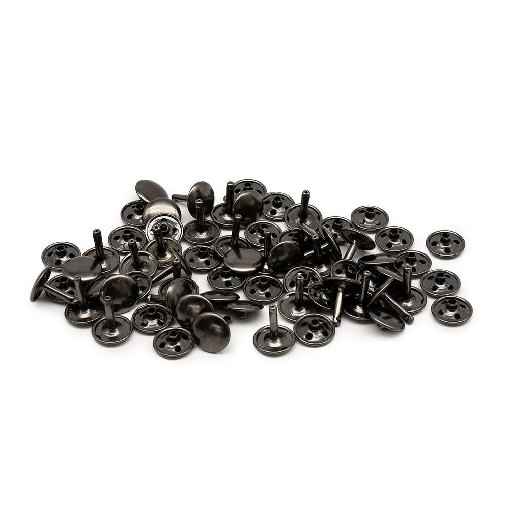 Хольнитены сумочные ⌀15 мм, h=16 мм, чер.никель, двухсторонний, BIG, 50 шт