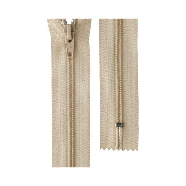 Молния спираль (витая) Т5 (5 мм) 1 зам., н/раз., 18 см, автомат, 297 слон.кость, G005A Gamma, 10 шт