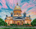 Алмазная (кристальная) мозаика Фрея ALPD-182, на подрамнике Исаакиевский собор, 50х40 см