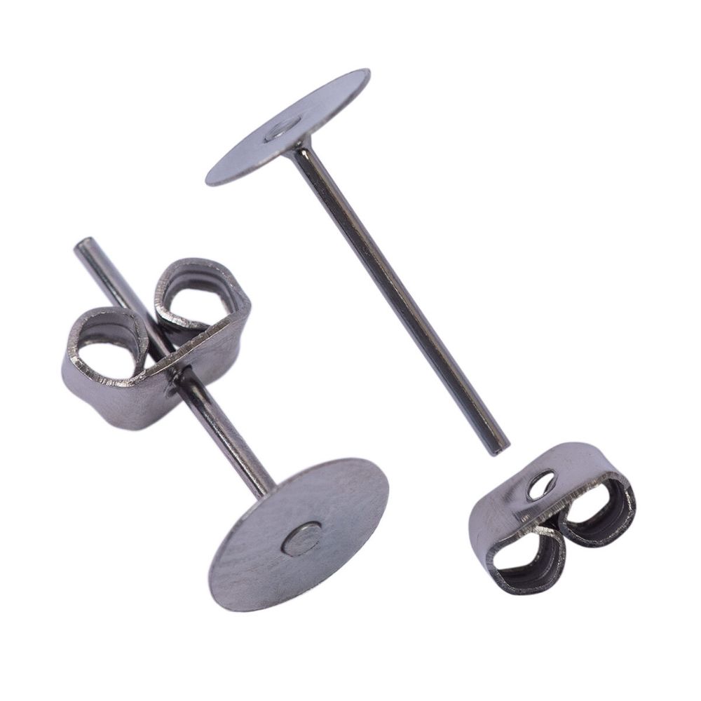 Швензы-гвоздики 12х7 мм, 10 шт, №03 черн.никель, Zlatka DC-072/10