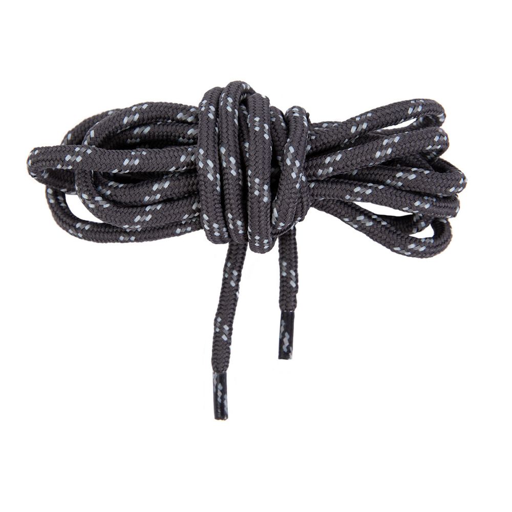 Шнурки со светоотражающей полосой 6 мм, 120 см, 25 пар, серый неон, Gamma 48т6/120