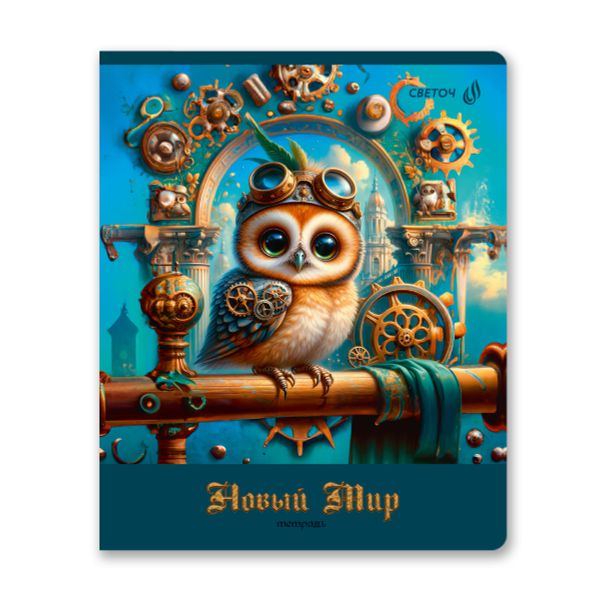 Тетрадь ученическая общая, A5+ 48 л. на скобе 65 г/м², белизна 100 %, 10 шт, клетка, 01135 Новый мир, Светоч Т88