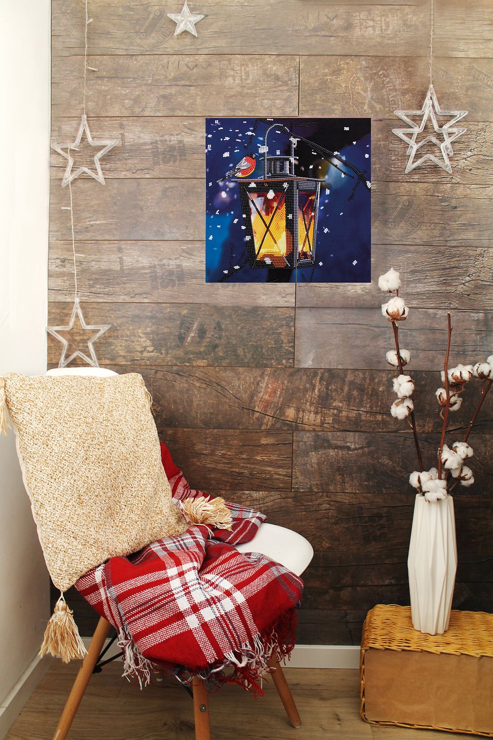 Алмазная (кристальная) мозаика Фрея, постер Фонарь, 30х30 см