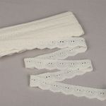 Кружево шитьё хлопок.9772 25 мм, цв.F102 молочный, уп.13.71м, Kruzhevo