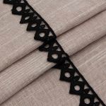 Кружево гипюр (плетёное) 20 мм, 3,4 м, ±4 см, черный